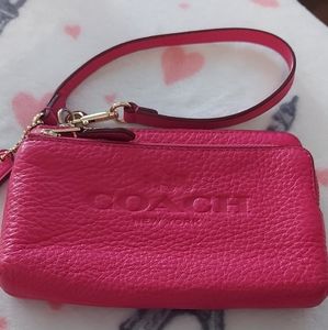 Coach pink wristlet